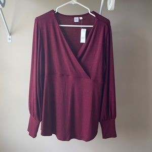 NWT GAP Maternity Crossover Nursing Sweater Size L